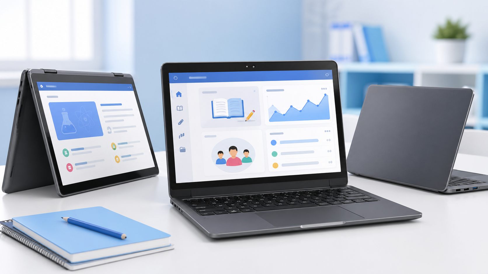 Chromebook on a desk