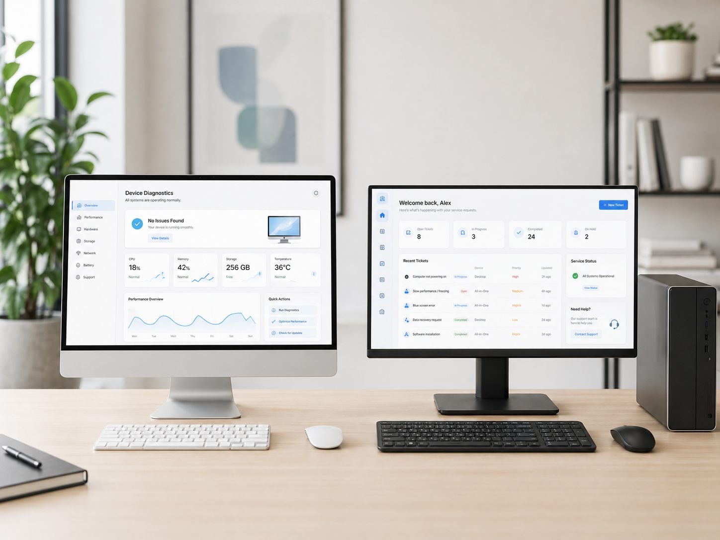 Desktop and all-in-one computers